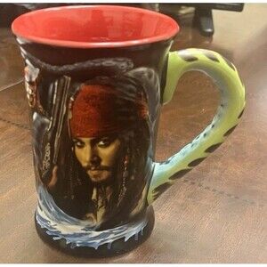 Disney Pirates Of The Caribbean Coffee Mug. Captain Jack Sparrow 5 1/4"